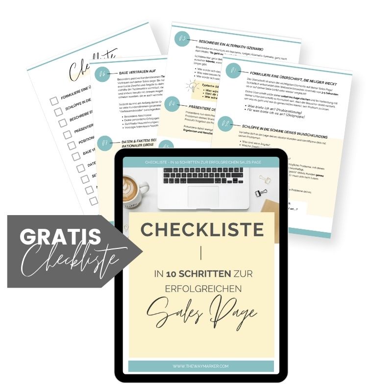 Freebie Sales Page Checkliste Freebie Sales Page Checkliste